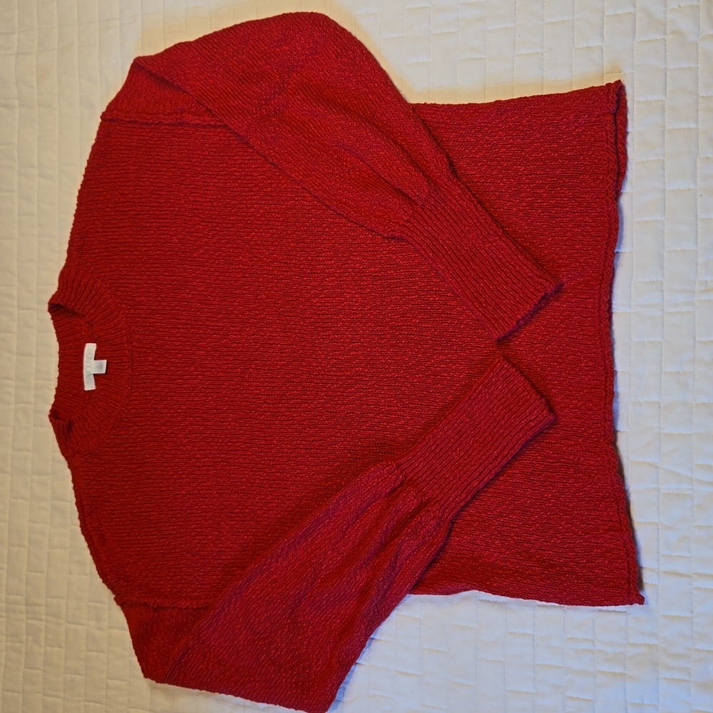 ABOUND Women's Red Potion Long Sleeve Knit Sweater, NWT